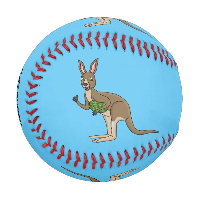 Balle De Baseball Une jolie illustration de kangourou australien (Devant Gauche)