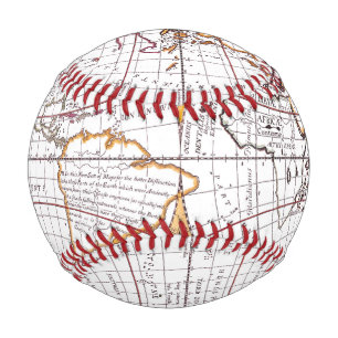 Balle De Baseball Une Nouvelle Carte Du Terraque Globe Custom Baseba