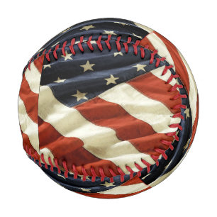 BALLE DE BASEBALL USA FLAG