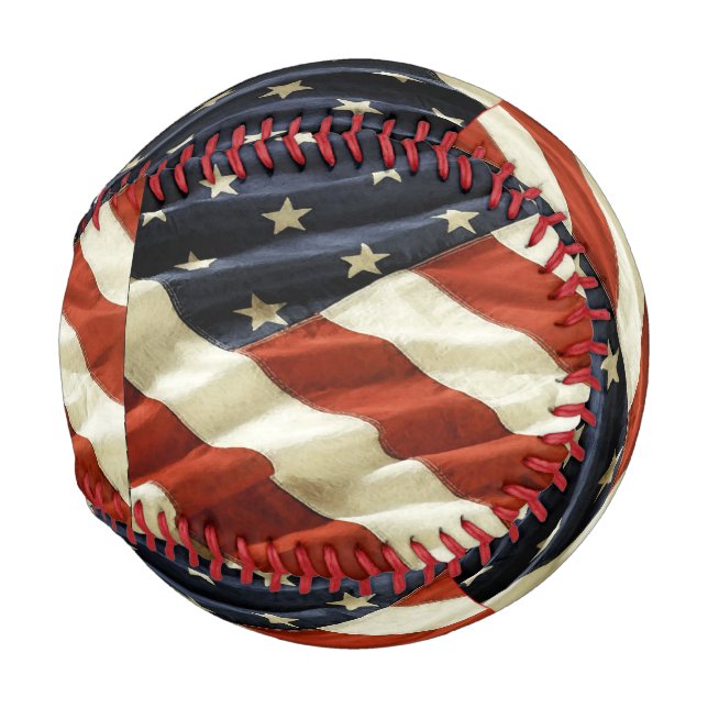 BALLE DE BASEBALL USA FLAG (Devant Droite)