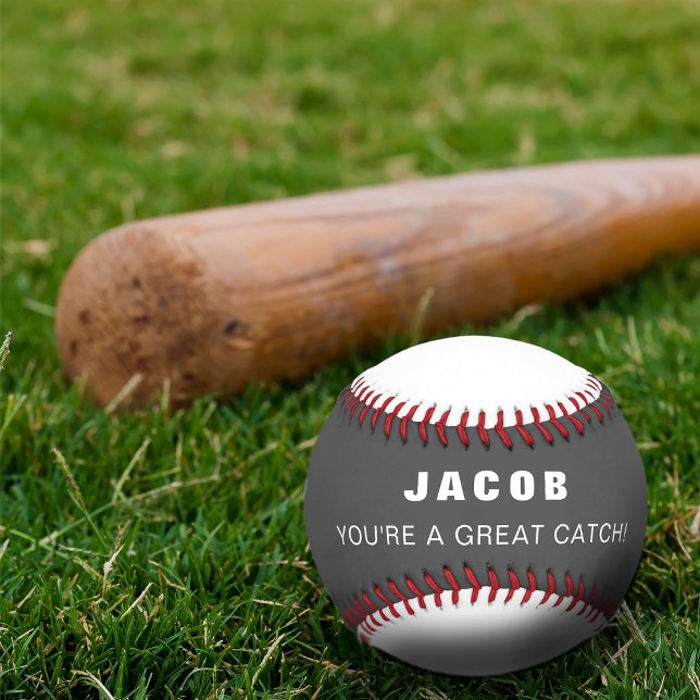 Balle De Baseball Valentines Vous êtes un grand attrait Personnalisé (Valentines You're A Great Catch Personalized Baseball)