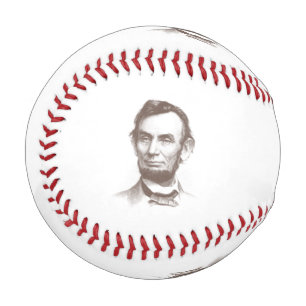 Balle De Baseball Vintage Abraham Lincoln Portrait