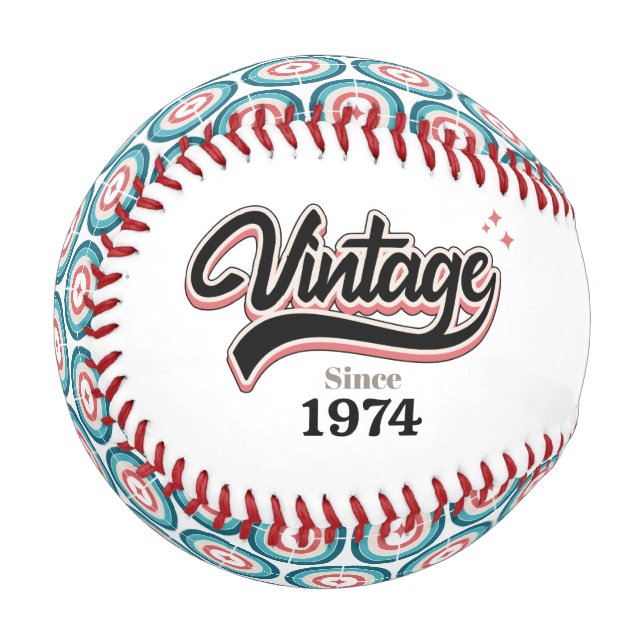 Balle De Baseball Vintage depuis - 1974 (Devant Gauche)