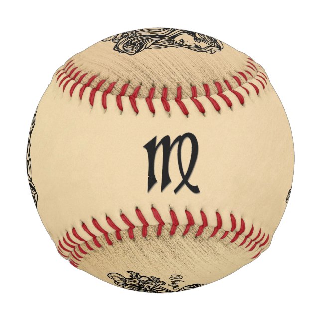Balle De Baseball Virgo Zodiac Rustique (Dos)