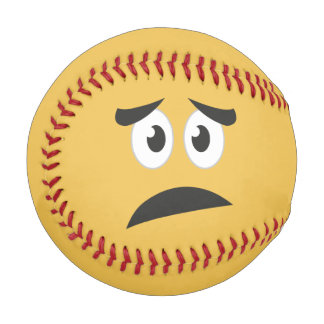 Balle De Baseball Visage drôle rayé