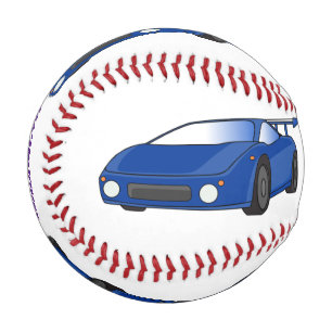 Balle De Baseball Voiture de sport bleue avec illustration airfos