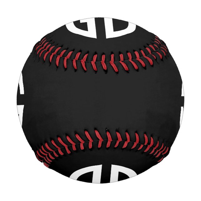 Balle De Baseball Vos idées de monogramme simplement 1 (Devant)