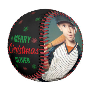 Balle De Baseball Vous êtes à la maison Exécutez Joyeux Noël Nom 2 P
