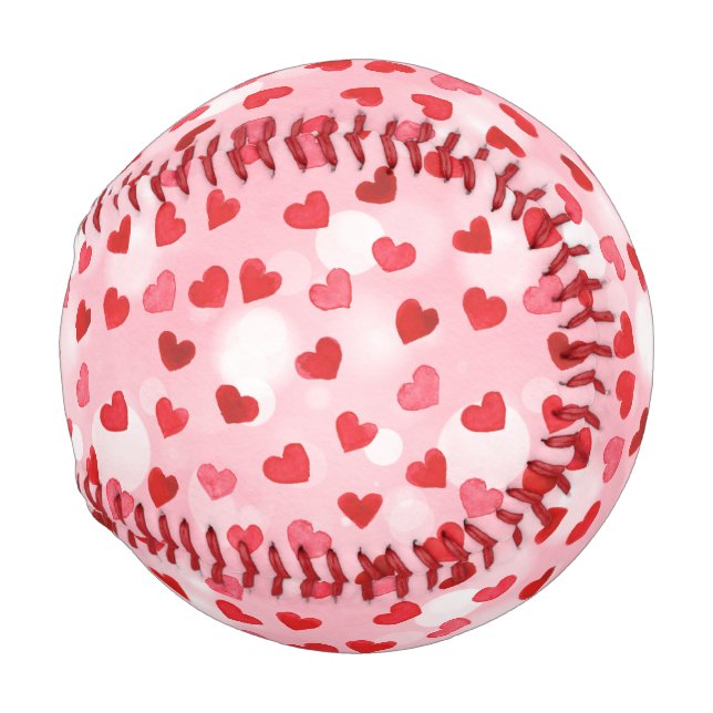 Balle De Baseball Watercolor Heart Art (1) (Devant Droite)