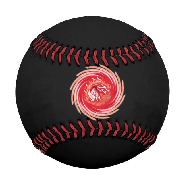 Balle De Baseball Wild Wolf Whirling black basball (Devant)