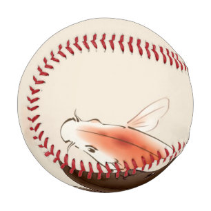 Balle De Baseball Yin Yang Koi poissons en peinture orientale