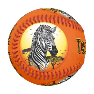 Balle De Baseball Zebra African Savanna Wild Animal