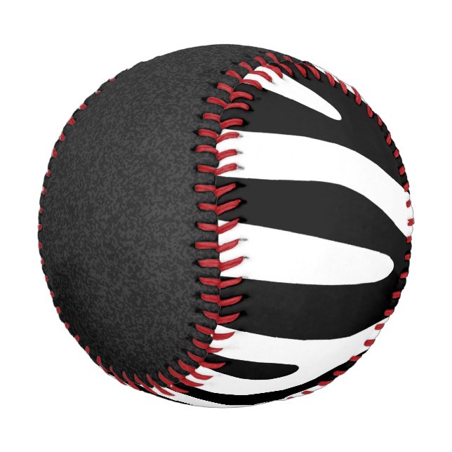 Balle De Baseball Zebra rayures motif noir & blanc + vos idées (Angle)