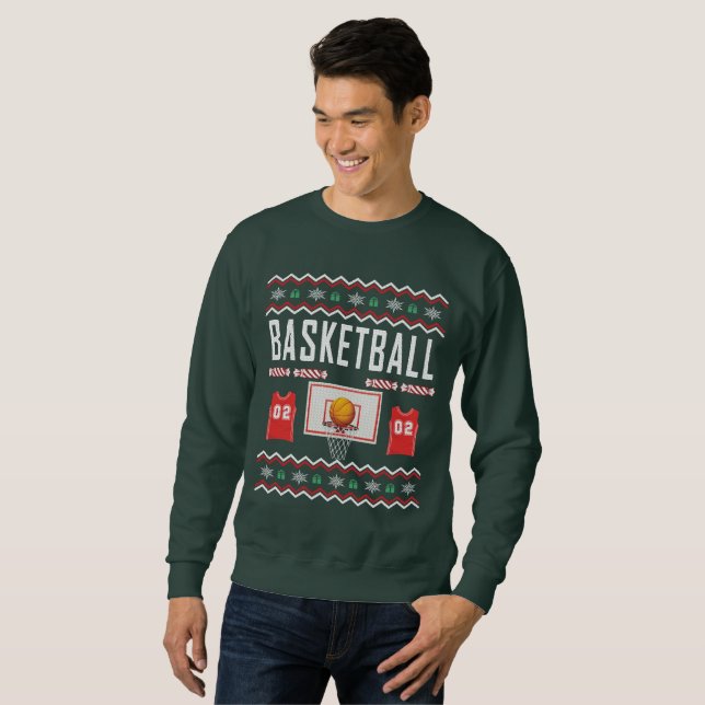 Balle de basketball Vilain Sweat de Noël (Devant entier)