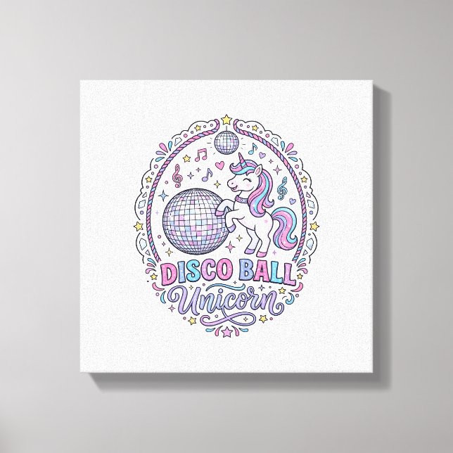 Balle de disco Licorne Licorne Impression ludique  (Recto)