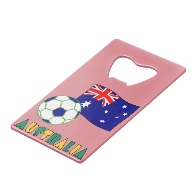 Balle de football australienne et drapeau sur fond (Devant Angle)