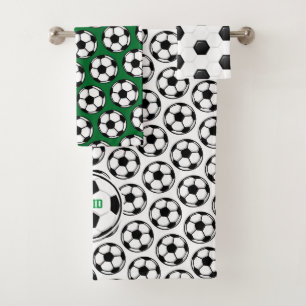 Balle de Football Blanc Noir Vert Enfants Décor