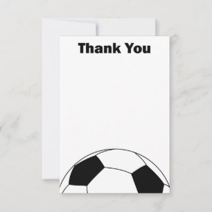 balle de football Merci cartes de notes
