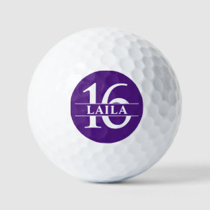 Balle de golf à numéros personnalisés - Violet
