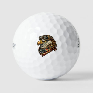 Balle de golf aigle chauve patriotique avec bandan