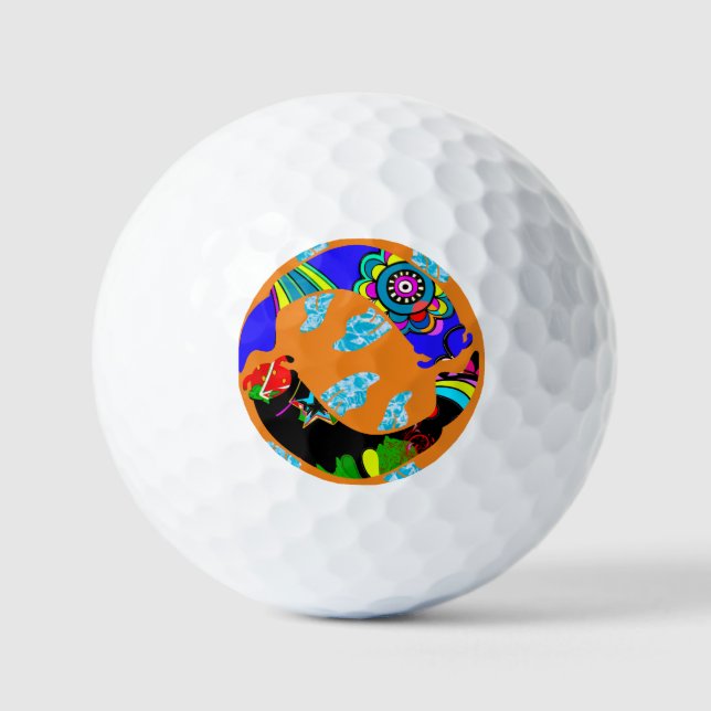 Balle de golf Aqua Fish Eastern Design (Recto)
