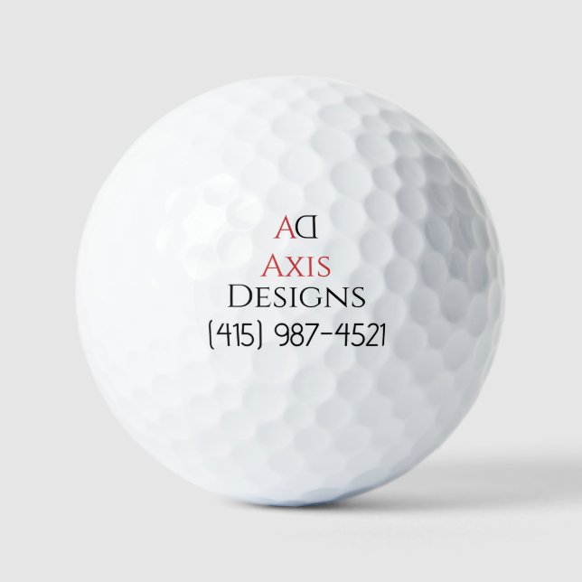 Balle de golf Architecte | Marque de blueprint (Recto)
