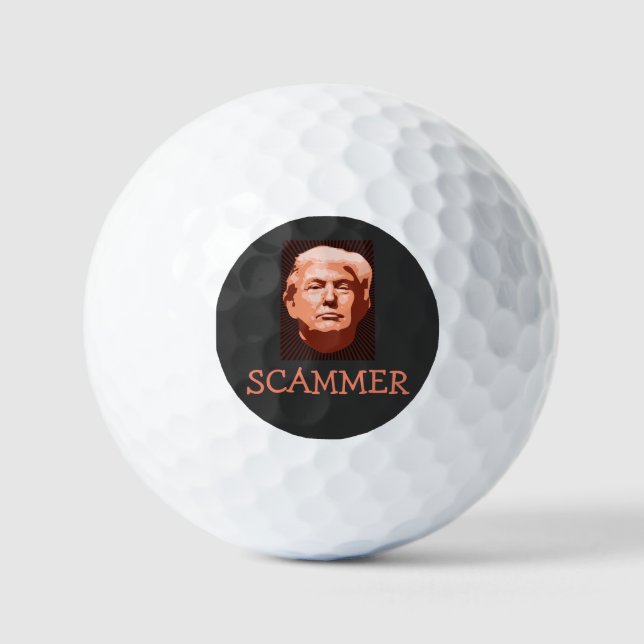 Balle de Golf Arnaqueur Trump (Recto)