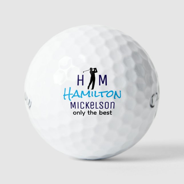Balle de Golf avec le nom du meilleur golfeur en b (Recto)