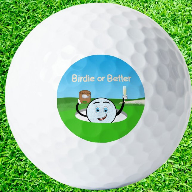 Balle de golf Birdie or Better célébrant un trou e (Créateur téléchargé)