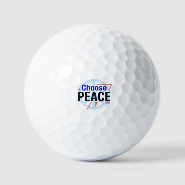 Balle de golf Choose Peace Bold Typography avec Mi (Recto)