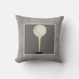 balle de golf coussin photo art sur gris
