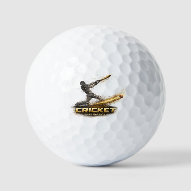 Balle de golf Cricket Pure Passion Gold Motion Val (Recto)