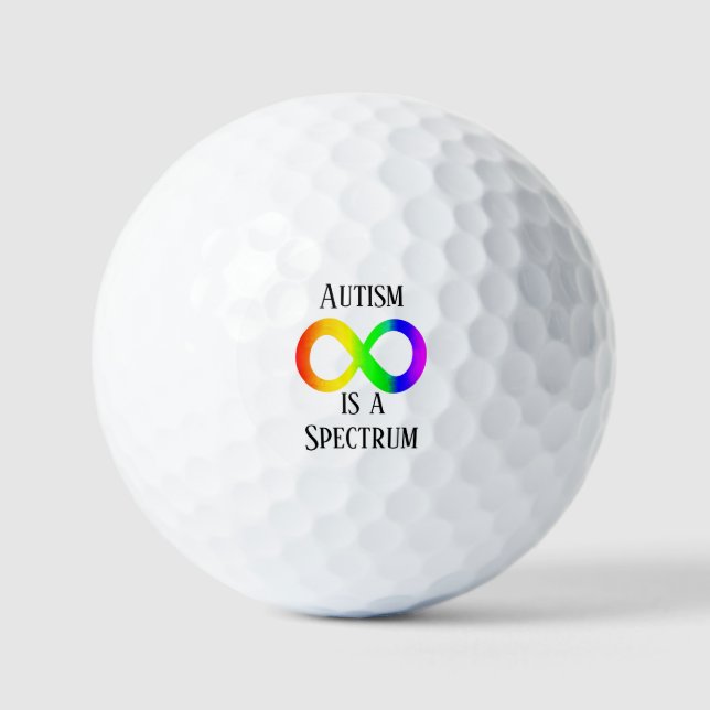 Balle de golf de sensibilisation au spectre de l'a (Recto)