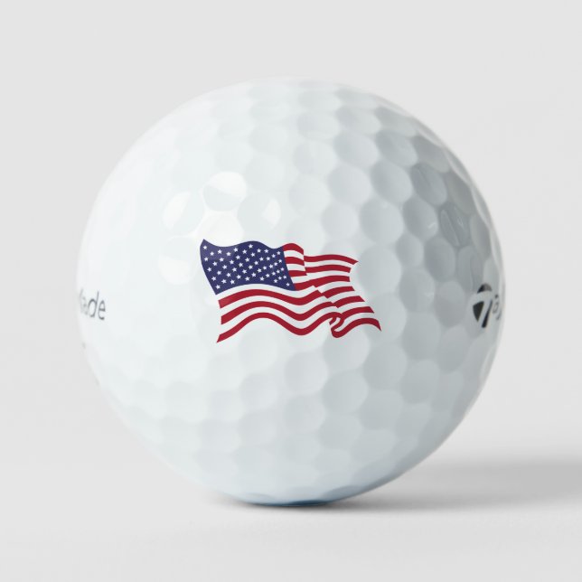 Balle de golf Drapeau Américain Patriotique (Recto)