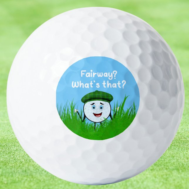 Balle de golf drôle dans le rough à la recherche d (Créateur téléchargé)