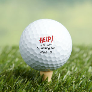 Balle de golf drôle perdue nom personnalisé