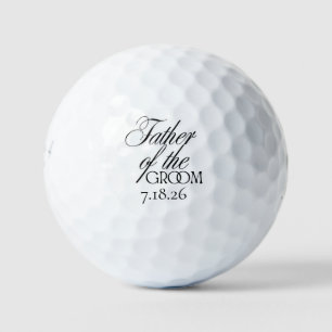 Balle de Golf du Père du Marié Noir Moderne