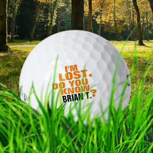 balle de golf perdue avec nom