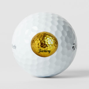 Balle de golf personnalisée avec monogramme noir o