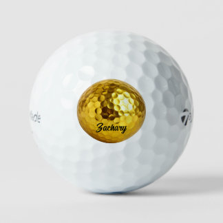 Balle de golf personnalisée avec monogramme noir o