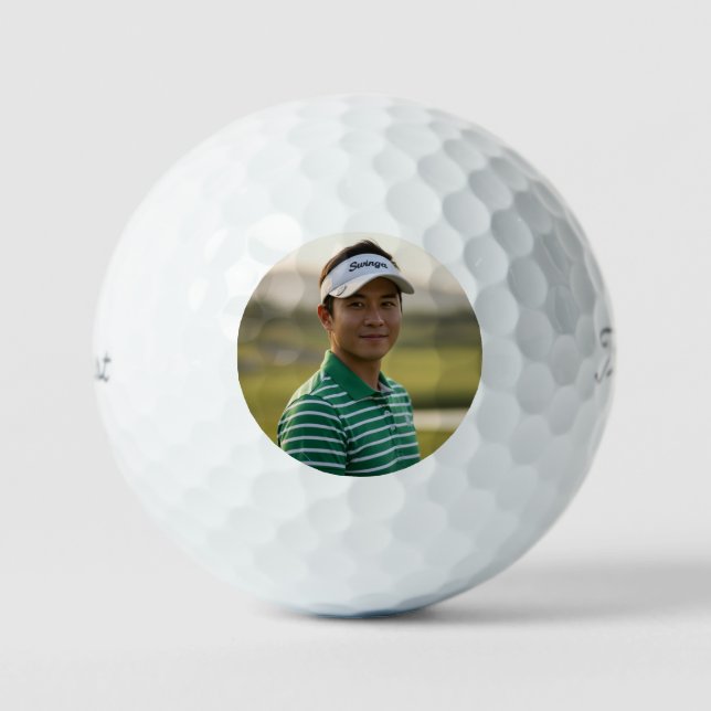 Balle de golf personnalisée avec photo pour cadeau (Recto)