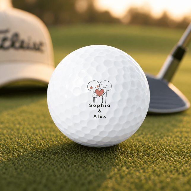 Balle de golf personnalisée pour couple de la Sain (Créateur téléchargé)