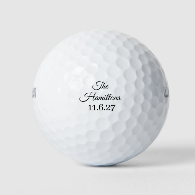 Balle de golf personnalisée pour mariage (Devant)