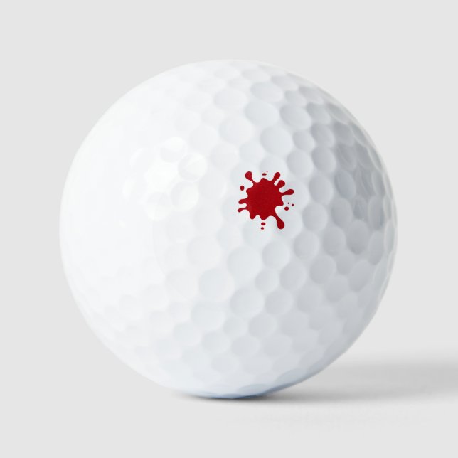 Balle de golf personnalisée Tomato Red Splash (Recto)