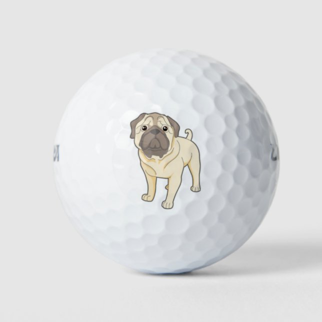 balle de golf pour chien de carlin mignon (Devant)