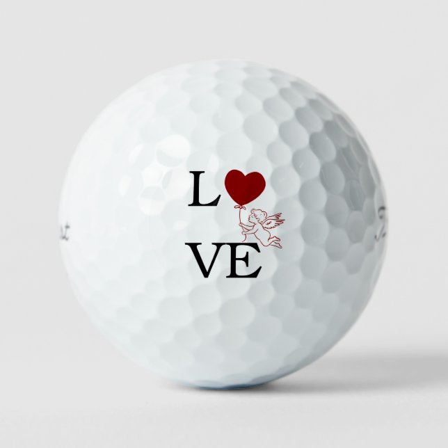 Balle de golf romantique 'AMOUR' Ballon en forme d (Recto)