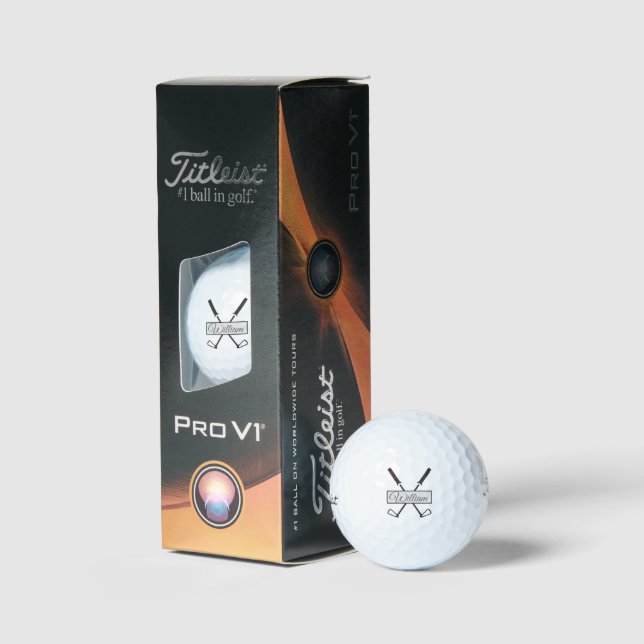 Balle de golf Titleist personnalisée avec nom pers (Conditionnement)