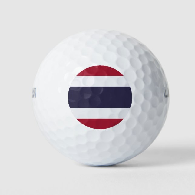Balle de golf Wilson avec drapeau de la Thaïlande (Devant)