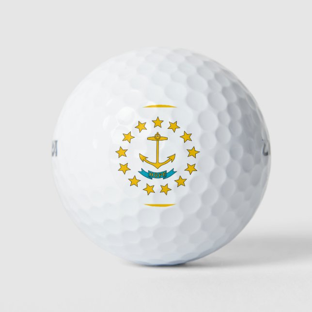 Balle de golf Wilson avec drapeau de Rhode Island (Devant)