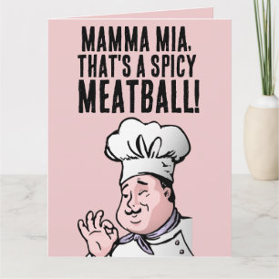 BALLE DE MÉATBALL ITALIENNE SPICY Carte de voeux P